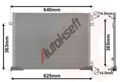 VAN WEZEL Kondenztor - klimatizace VAW 43005339, 43005339