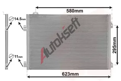 VAN WEZEL Kondenztor - klimatizace VAW 43005347, 43005347