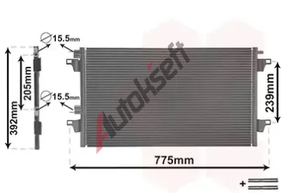 VAN WEZEL Kondenztor - klimatizace VAW 43005366, 43005366