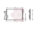 Kondenztor klimatizace VAN WEZEL ‐ VAW 43005376