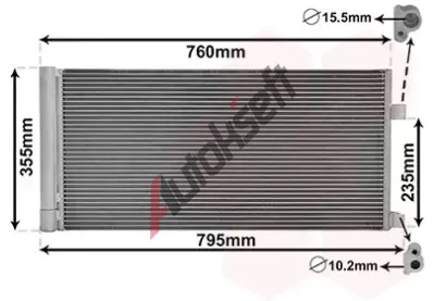 VAN WEZEL Kondenztor - klimatizace VAW 43005430, 43005430