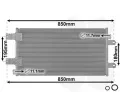 Kondenztor klimatizace VAN WEZEL ‐ VAW 43005443