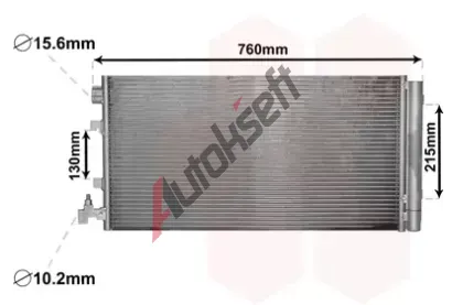 VAN WEZEL Kondenztor - klimatizace VAW 43005449, 43005449