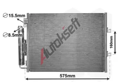 VAN WEZEL Kondenztor - klimatizace VAW 43005454, 43005454