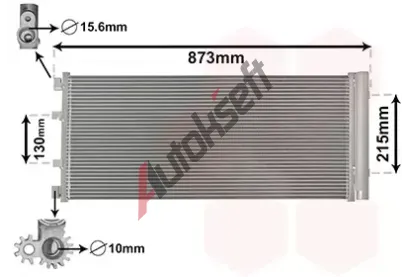 VAN WEZEL Kondenztor - klimatizace VAW 43005475, 43005475