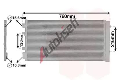 VAN WEZEL Kondenztor - klimatizace VAW 43005483, 43005483