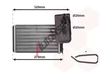 VAN WEZEL Vmnk tepla - vnitn vytpn VAW 43006099, 43006099