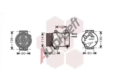 VAN WEZEL Kompresor - klimatizace VAW 4300K383, 4300K383