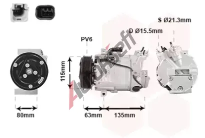 VAN WEZEL Kompresor - klimatizace VAW 4300K392, 4300K392