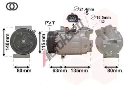 VAN WEZEL Kompresor klimatizace VAW 4300K486, 4300K486