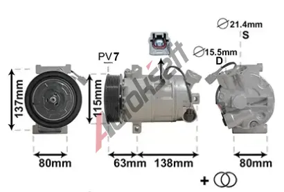 VAN WEZEL Kompresor klimatizace VAW 4300K491, 4300K491
