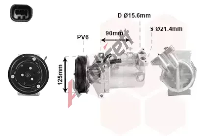 VAN WEZEL Kompresor klimatizace VAW 4300K495, 4300K495