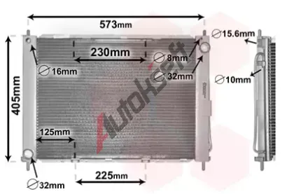 VAN WEZEL Chladi vody VAW 4300M405, 4300M405