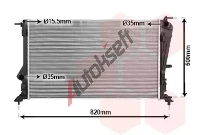 VAN WEZEL Chladič vody VAW 43012715, 43012715 VAN WEZEL Chladič vody VAW 43012715, 43012715