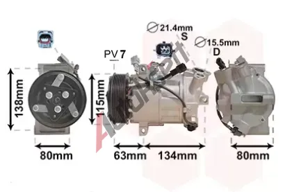 VAN WEZEL Kompresor klimatizace VAW 4301K703, 4301K703