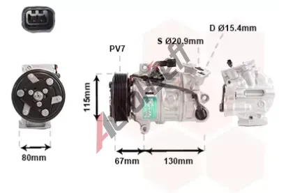 VAN WEZEL Kompresor klimatizace VAW 4301K714, 4301K714