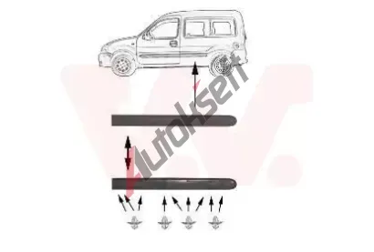 VAN WEZEL Ozdobn/ochrann lita - bon stna VAW 4310429, 4310429