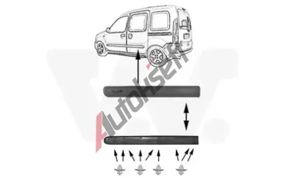 VAN WEZEL Ozdobn / ochrann lita dve VAW 4311423, 4311423