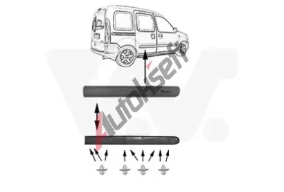 VAN WEZEL Ozdobn / ochrann lita dve VAW 4311424, 4311424