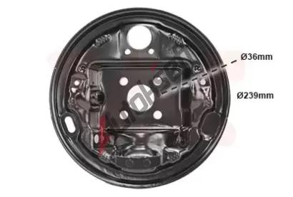 VAN WEZEL Ochranný plech proti nečistotám brzdového kotouče VAW 4339373, 4339373  VAN WEZEL Ochranný plech proti nečistotám brzdového kotouče VAW 4339373, 4339373
