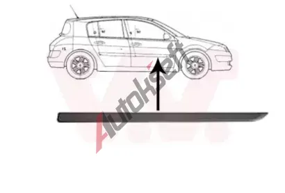VAN WEZEL Ozdobná / ochranná lišta dveří VAW 4375424, 4375424  VAN WEZEL Ozdobná / ochranná lišta dveří VAW 4375424, 4375424