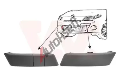 VAN WEZEL Sada ozdobných / ochranných lišt nárazníku VAW 4377580, 4377580  VAN WEZEL Sada ozdobných / ochranných lišt nárazníku VAW 4377580, 4377580