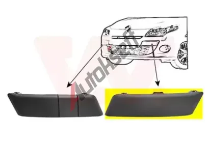 VAN WEZEL Ozdobná / ochranná lišta nárazníku VAW 4377581, 4377581  VAN WEZEL Ozdobná / ochranná lišta nárazníku VAW 4377581, 4377581