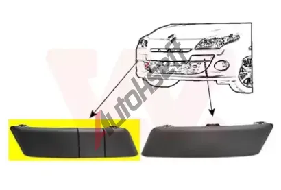 VAN WEZEL Ozdobná / ochranná lišta nárazníku VAW 4377582, 4377582  VAN WEZEL Ozdobná / ochranná lišta nárazníku VAW 4377582, 4377582