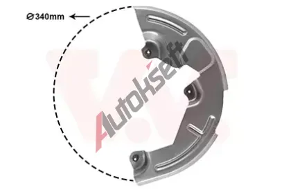 VAN WEZEL Ochrann� plech proti ne�istot�m brzdov�ho kotou�e VAW 4388372, 4388372