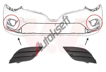 VAN WEZEL Větrací mřížka nárazníku VAW 4420597, 4420597 VAN WEZEL Větrací mřížka nárazníku VAW 4420597, 4420597