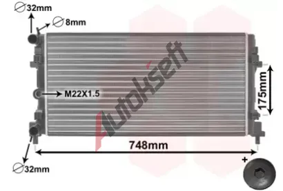 VAN WEZEL Chladi vody VAW 49002037, 49002037