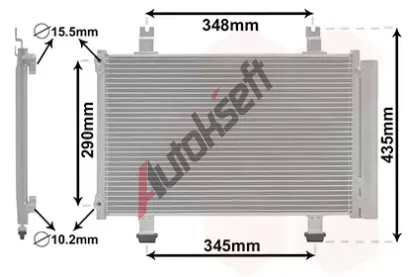 VAN WEZEL Kondenztor - klimatizace VAW 52005087, 52005087