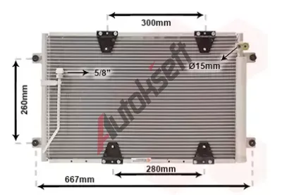 VAN WEZEL Kondenzátor - klimatizace VAW 52005107, 52005107 VAN WEZEL Kondenzátor - klimatizace VAW 52005107, 52005107