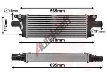 VAN WEZEL Chladi vzduchu intercooler VAW 52014701, 52014701