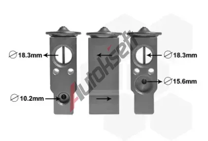 VAN WEZEL Expanzní ventil klimatizace VAW 53001703, 53001703 VAN WEZEL Expanzní ventil klimatizace VAW 53001703, 53001703