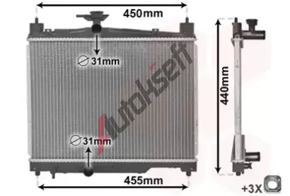 VAN WEZEL Chladi vody VAW 53002251, 53002251