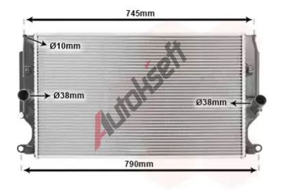 VAN WEZEL Chladič vody VAW 53002402, 53002402 VAN WEZEL Chladič vody VAW 53002402, 53002402