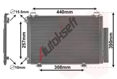 VAN WEZEL Kondenztor - klimatizace VAW 53005267, 53005267