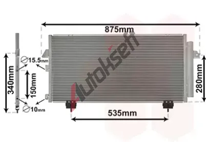 VAN WEZEL Kondenztor - klimatizace VAW 53005281, 53005281