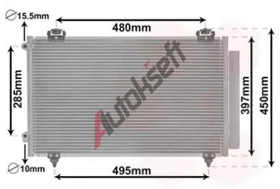 VAN WEZEL Kondenztor - klimatizace VAW 53005286, 53005286
