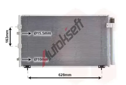 VAN WEZEL Kondenzátor - klimatizace VAW 53005288, 53005288 VAN WEZEL Kondenzátor - klimatizace VAW 53005288, 53005288