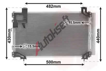 VAN WEZEL Kondenztor - klimatizace VAW 53005394, 53005394