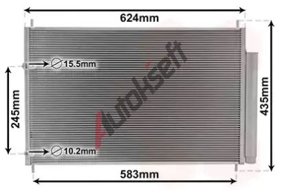 VAN WEZEL Kondenztor - klimatizace VAW 53005405, 53005405