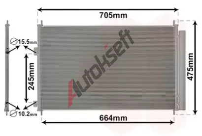 VAN WEZEL Kondenztor - klimatizace VAW 53005410, 53005410