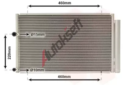 VAN WEZEL Kondenztor - klimatizace VAW 53005429, 53005429
