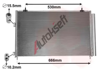 VAN WEZEL Kondenztor klimatizace VAW 53005679, 53005679