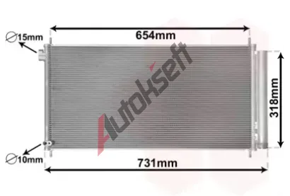VAN WEZEL Kondenztor klimatizace VAW 53005718, 53005718
