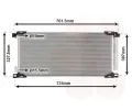 Kondenztor klimatizace VAN WEZEL ‐ VAW 53015704