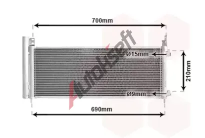 VAN WEZEL Kondenztor klimatizace VAW 53015708, 53015708