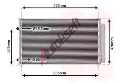 VAN WEZEL Kondenztor klimatizace VAW 53015709, 53015709